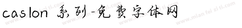 caslon 系列字体转换